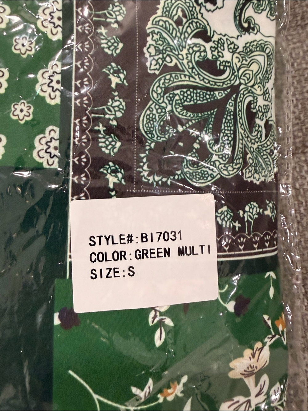 Ces Femme Green Patchwork romper - Picture 5 of 6